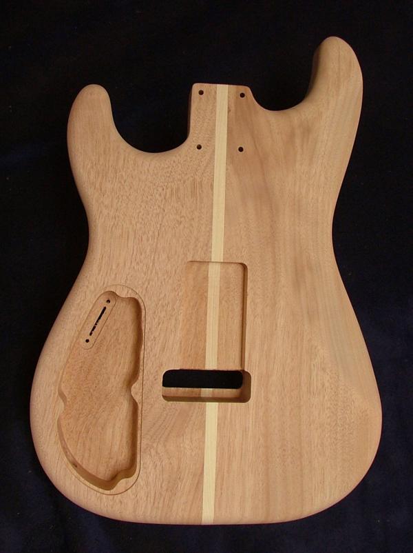 Three Piece Mahogany Strat Body Image