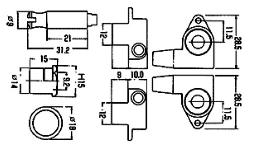 Gotoh GB7 Bass Tuner Dimensions