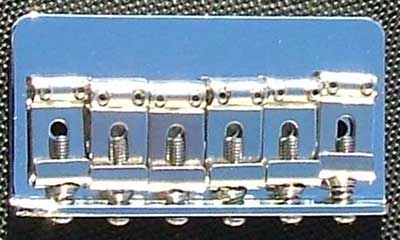 Non Tremolo Vintage Flatmount Bridge with "bent saddles" Dimensions
