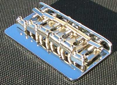 Non Tremolo Vintage Flatmount Bridge with "bent saddles" Dimensions
