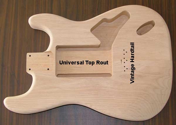 Stratocaster&reg; Alder Electric Guitar Body Dimensions