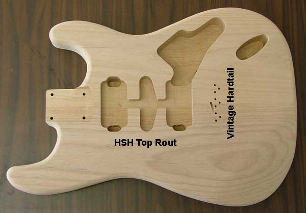 Stratocaster&reg; Alder Electric Guitar Body Dimensions