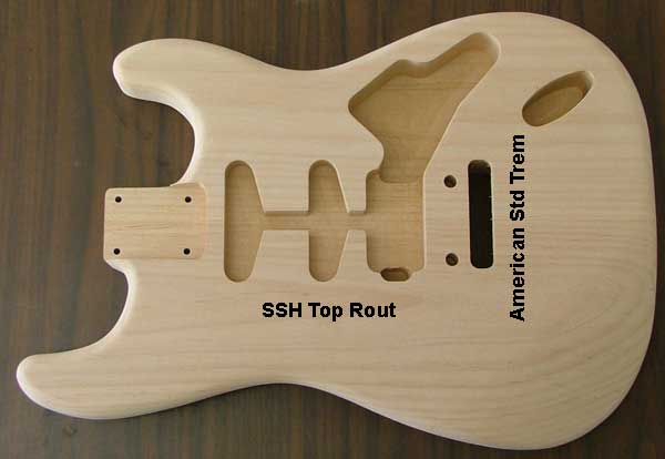 Stratocaster&reg; Alder Electric Guitar Body Dimensions