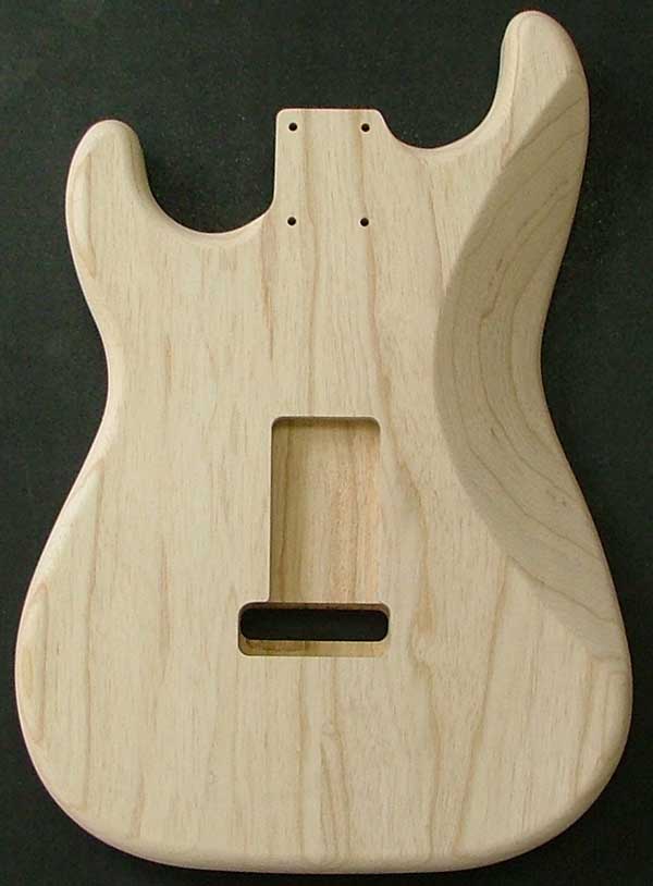 Stratocaster&reg; Swamp Ash Electric Guitar Body Dimensions