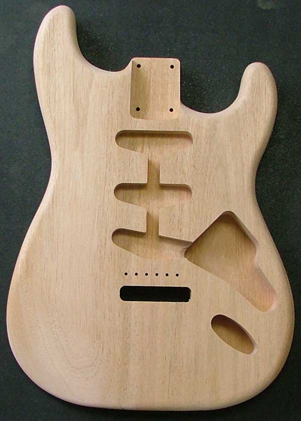 Stratocaster® Mahogany Electric Guitar Body Dimensions